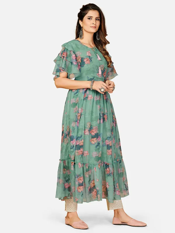 Aqua_Green_Printed_Anarkali_Georgette_Dress_For_Women