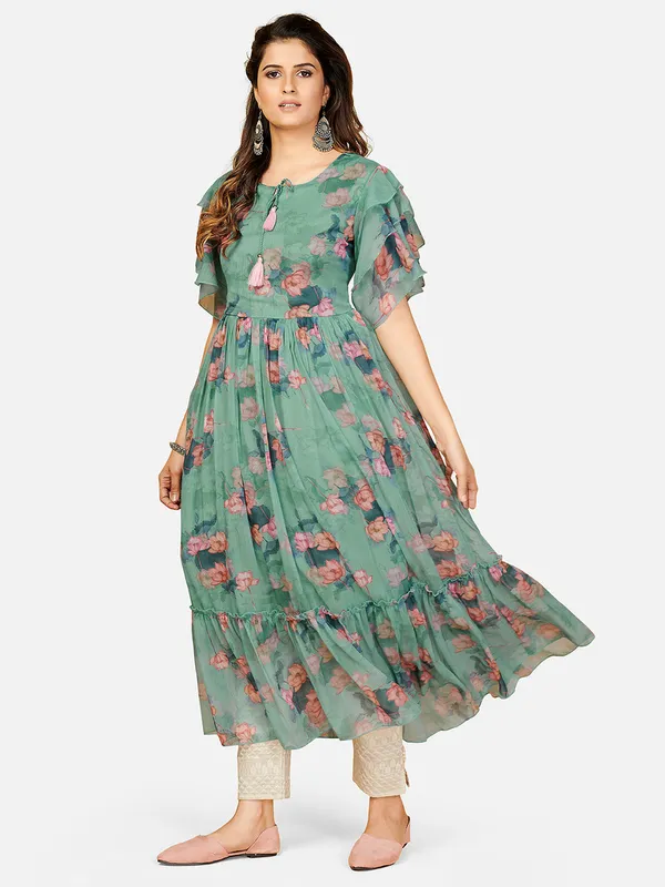 Aqua_Green_Printed_Anarkali_Georgette_Dress_For_Women
