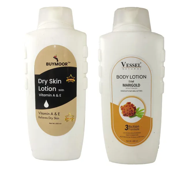 Multicolor_Vitamin_A_&_E_And_Vessel_Marigold_Deep_Nourishing_Skin_Brightening_Body_Lotion_Men_&_Women_1300_MlPack_Of_2