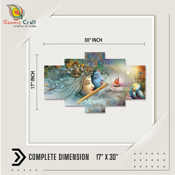 Set_Of_5_3d_Material_Wall_Paintings_|_For_Home_Decoration_|_75_X_43_Cm