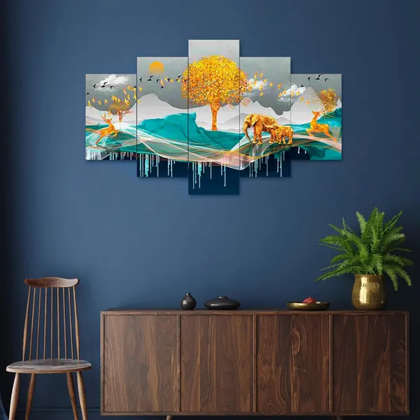 Set_Of_5_3d_Material_Wall_Paintings_|_For_Home_Decoration_|_75_X_43_Cm
