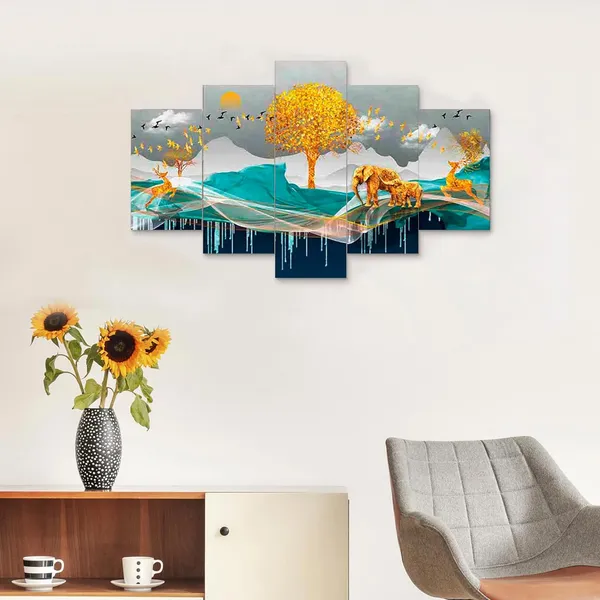 Set_Of_5_3d_Material_Wall_Paintings_|_For_Home_Decoration_|_75_X_43_Cm