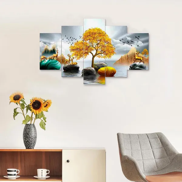 Set_Of_5_3d_Material_Wall_Paintings_|_For_Home_Decoration_|_75_X_43_Cm