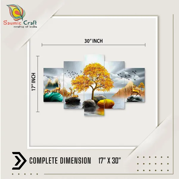 Set_Of_5_3d_Material_Wall_Paintings_|_For_Home_Decoration_|_75_X_43_Cm