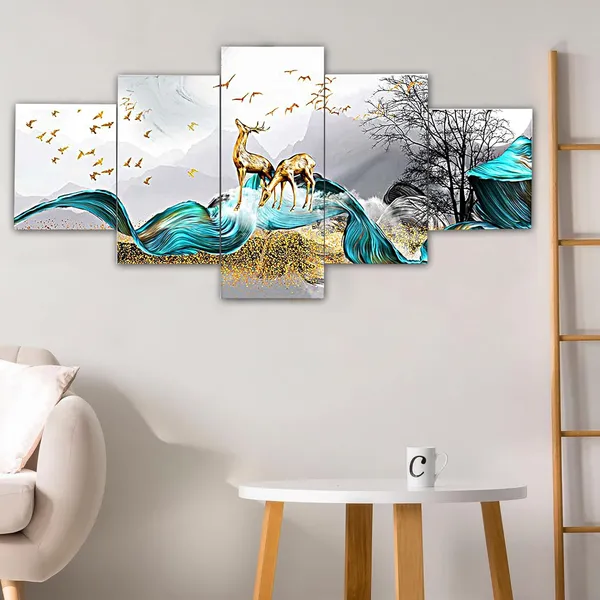 Set_Of_5_3d_Material_Wall_Paintings_|_For_Home_Decoration_|_125_X_60_Cm