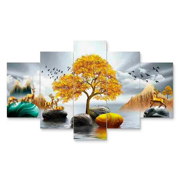 Set_Of_5_3d_Material_Wall_Paintings_|_For_Home_Decoration_|_125_X_60_Cm