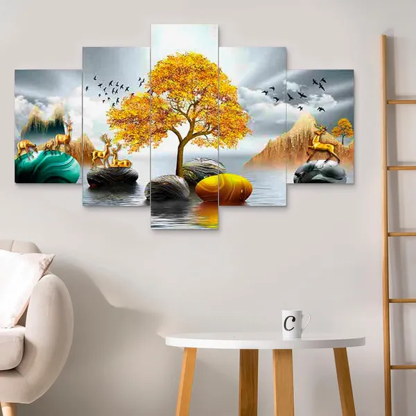 Set_Of_5_3d_Material_Wall_Paintings_|_For_Home_Decoration_|_125_X_60_Cm