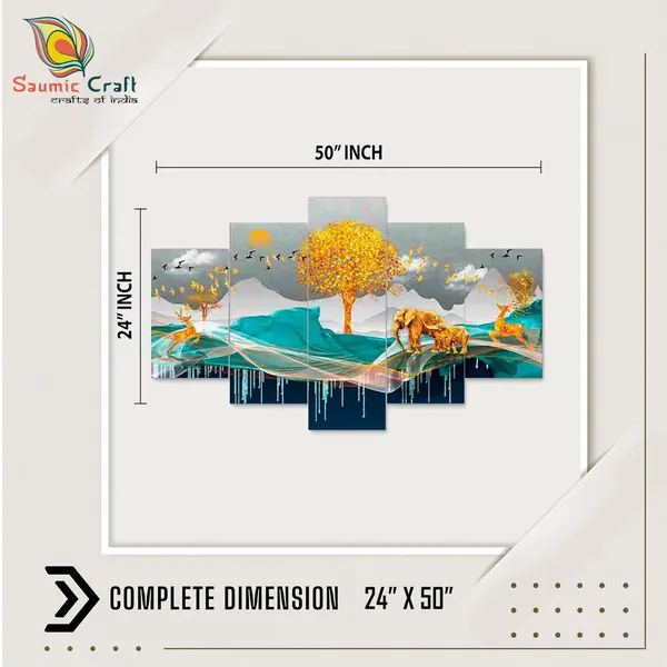 Set_Of_5_3d_Material_Wall_Paintings_|_For_Home_Decoration_|_125_X_60_Cm
