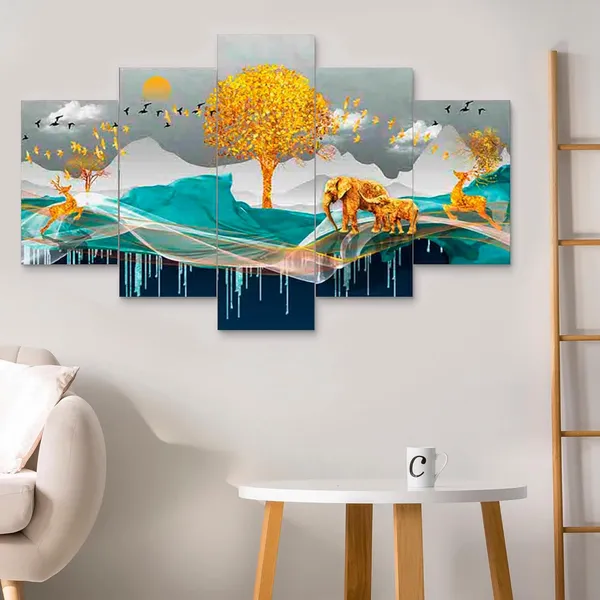 Set_Of_5_3d_Material_Wall_Paintings_|_For_Home_Decoration_|_125_X_60_Cm
