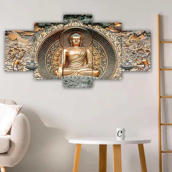 Set_Of_5_3d_Material_Wall_Paintings_|_For_Home_Decoration_|_125_X_60_Cm