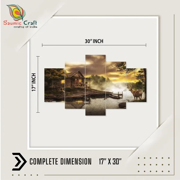Set_Of_5_3d_Material_Wall_Paintings_|_For_Home_Decoration_|_75_X_43_Cm