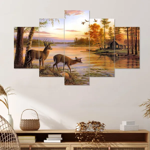 Set_Of_5_3d_Material_Wall_Paintings_|_For_Home_Decoration_|_125_X_60_Cm