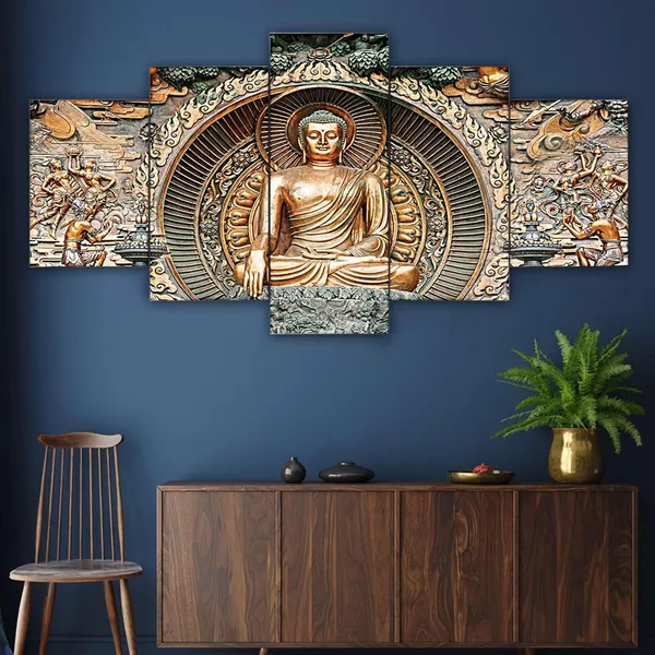 Set_Of_5_Mdf_Framed_3D_Wall_Painting_For_Home_Decoration_|_17X30_Inches