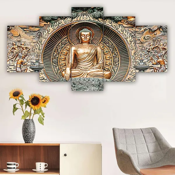 Set_Of_5_Mdf_Framed_3D_Wall_Painting_For_Home_Decoration_|_17X30_Inches