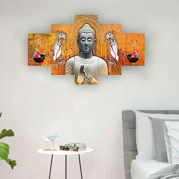 Set_Of_5_Mdf_Framed_3D_Wall_Painting_For_Home_Decoration_|_24X50_Inches