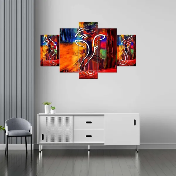 Set_Of_5_Mdf_Framed_3D_Wall_Painting_For_Home_Decoration_|_17X30_Inches