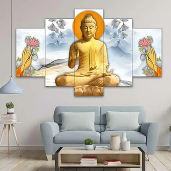 Set_Of_5_Mdf_Framed_3D_Wall_Painting_For_Home_Decoration_|_24X50_Inches