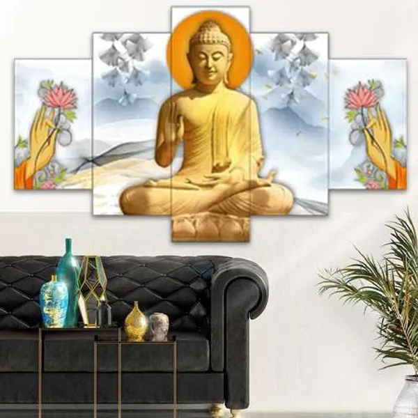 Set_Of_5_Mdf_Framed_3D_Wall_Painting_For_Home_Decoration_|_24X50_Inches