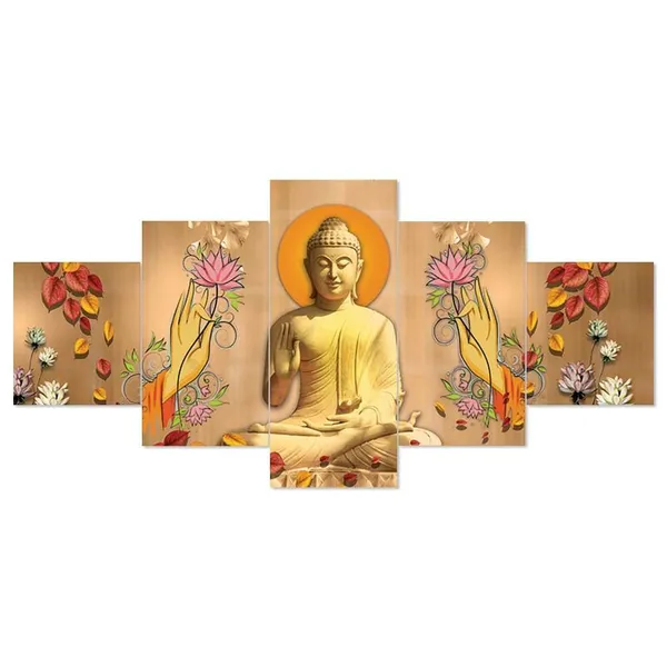 Set_Of_5_Mdf_Framed_3D_Wall_Painting_For_Home_Decoration_|_17X30_Inches