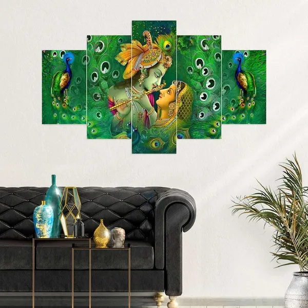 Set_Of_5_Mdf_Framed_3D_Wall_Painting_For_Home_Decoration_|_24X50_Inches