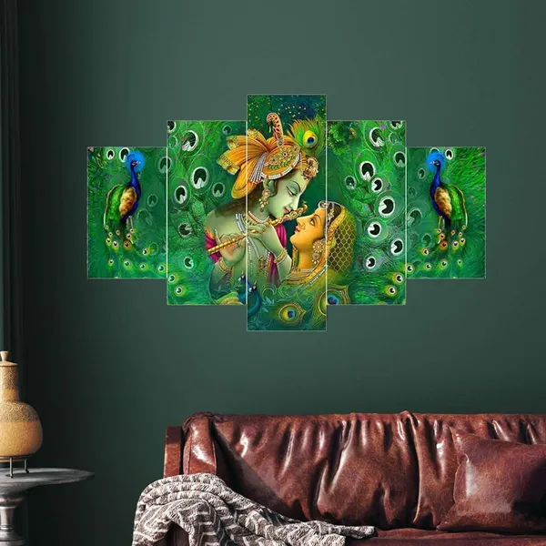 Set_Of_5_Mdf_Framed_3D_Wall_Painting_For_Home_Decoration_|_24X50_Inches