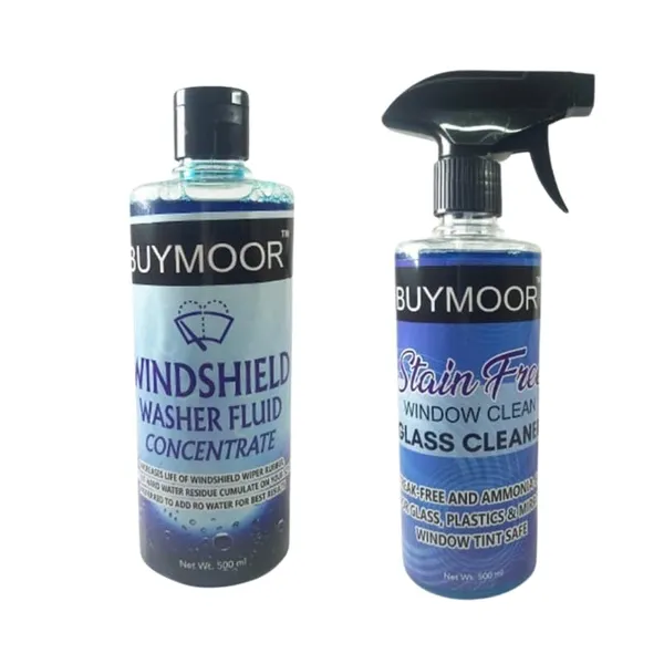 BUYMOOR_Windshield_Washer_Fluid_Concentrate_500ml_and_Stain-Free_Window_Cleaner_500ml_-_(Pack_of_1+1=2)