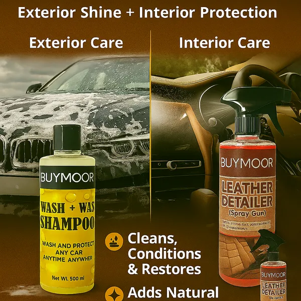 Multicolor_Leather_Detailer_500Ml_And_Wash+Wax_Shampoo_For_All_Cars_500Ml_-_Pack_Of_1+1=2