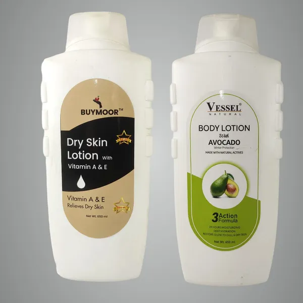 Multicolor_Vitamin_A_&_E_And_Vessel_Avocado_Deep_Nourishing_Skin_Brightening_Body_Lotion_Men_&_Women_1300_MlPack_Of_2