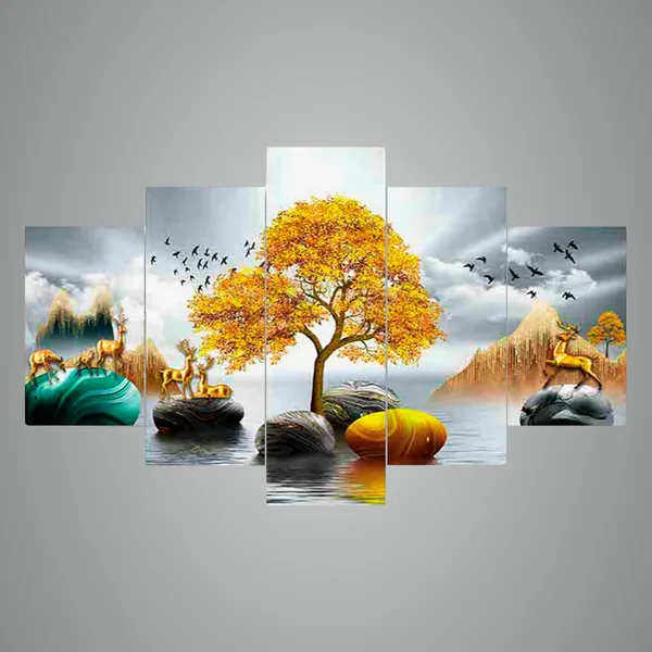Set_Of_5_3d_Material_Wall_Paintings_|_For_Home_Decoration_|_125_X_60_Cm
