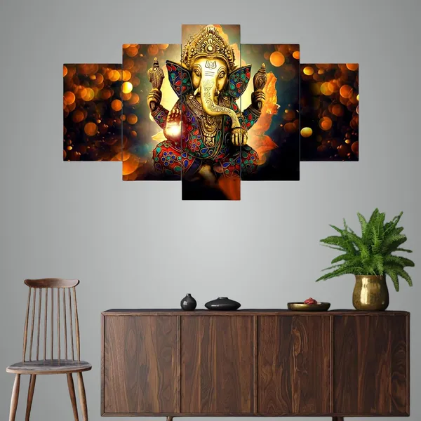 Set_Of_5_Mdf_Framed_3D_Wall_Painting_For_Home_Decoration_|_17X30_Inches
