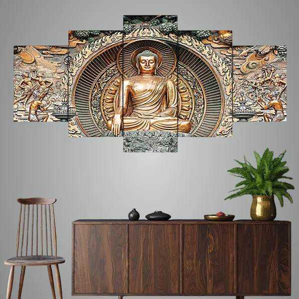 Set_Of_5_Mdf_Framed_3D_Wall_Painting_For_Home_Decoration_|_17X30_Inches
