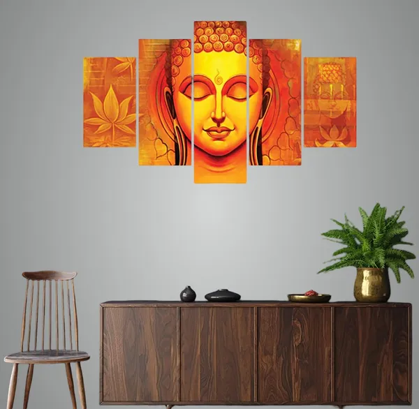 Set_Of_5_Mdf_Framed_3D_Wall_Painting_For_Home_Decoration_|_17X30_Inches