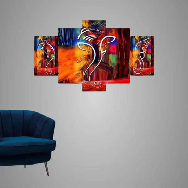 Set_Of_5_Mdf_Framed_3D_Wall_Painting_For_Home_Decoration_|_17X30_Inches