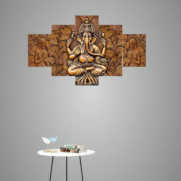 Set_Of_5_Mdf_Framed_3D_Wall_Painting_For_Home_Decoration_|_24X50_Inches