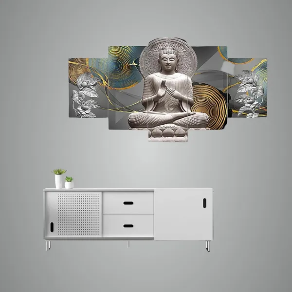 Set_Of_5_Mdf_Framed_3D_Wall_Painting_For_Home_Decoration_|_17X30_Inches