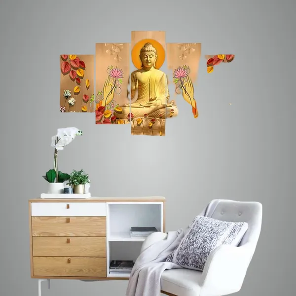 Set_Of_5_Mdf_Framed_3D_Wall_Painting_For_Home_Decoration_|_17X30_Inches