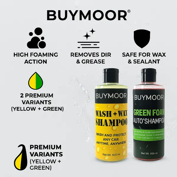 Multicolor_Wash+Wax_Shampoo_For_All_Cars_500Ml_And_Green_Foam_Auto_Shampoo_500Ml_-_Pack_Of_1+1=2