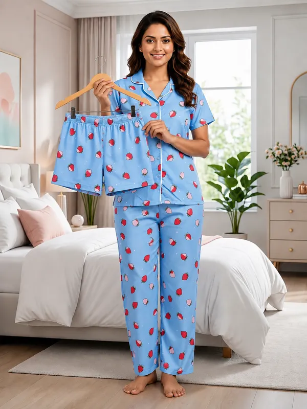 Strawberry_Charm_3-Piece_Nightwear_set