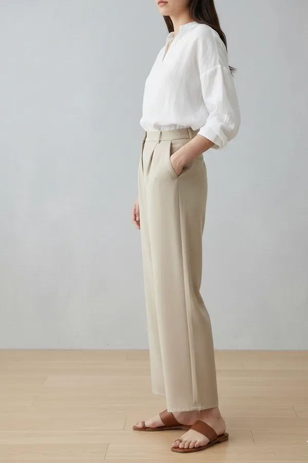 Cream_High_waist_Tailored_pant_