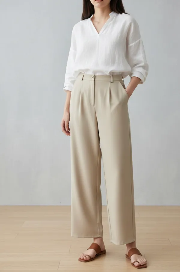 Cream_High_waist_Tailored_pant_