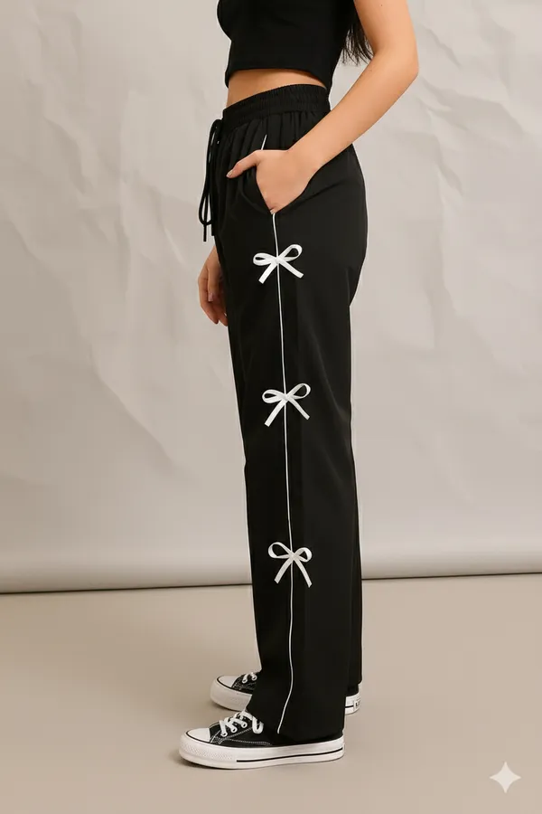 Black_Side_Bow_Detail_Trousers_For_Girls