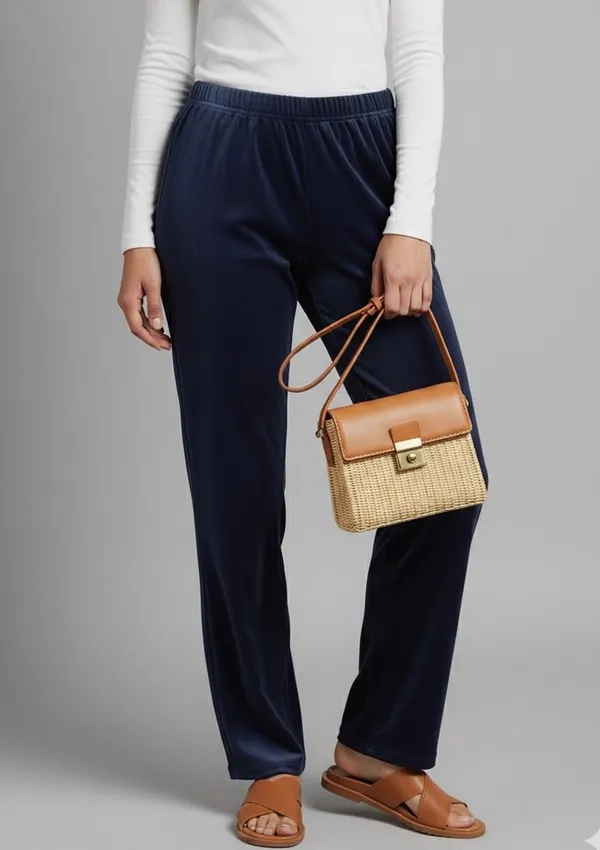 Navy_Blue_Super_Soft_Velvet_lower_For_Women