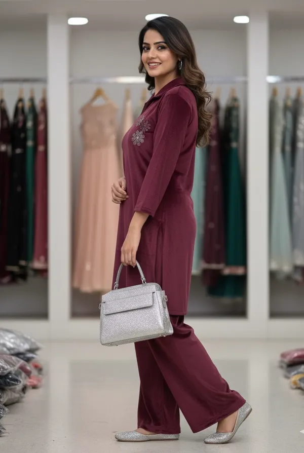 Super_soft_Velvet_Kurti_Lower_Set_