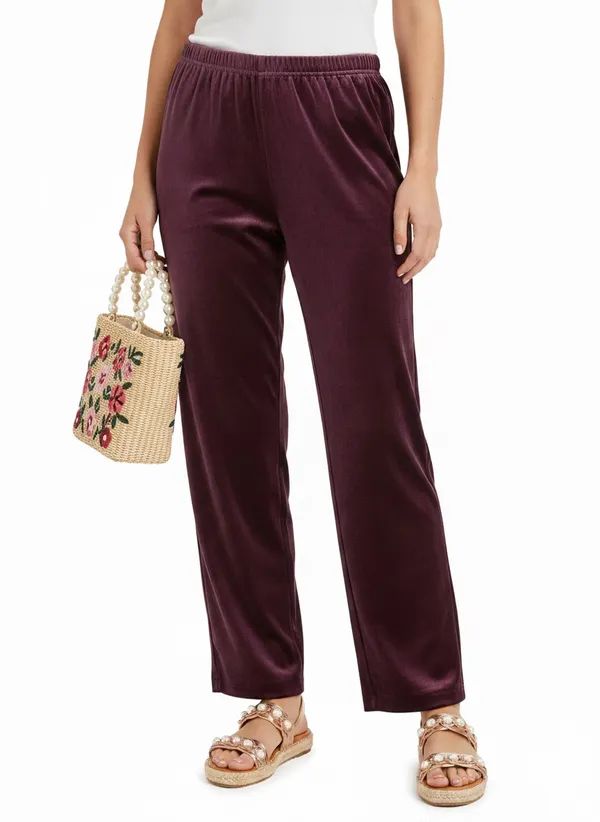 Wine_Velvet_Lower_For_Girls_Special_For_This_Winter_For_Women