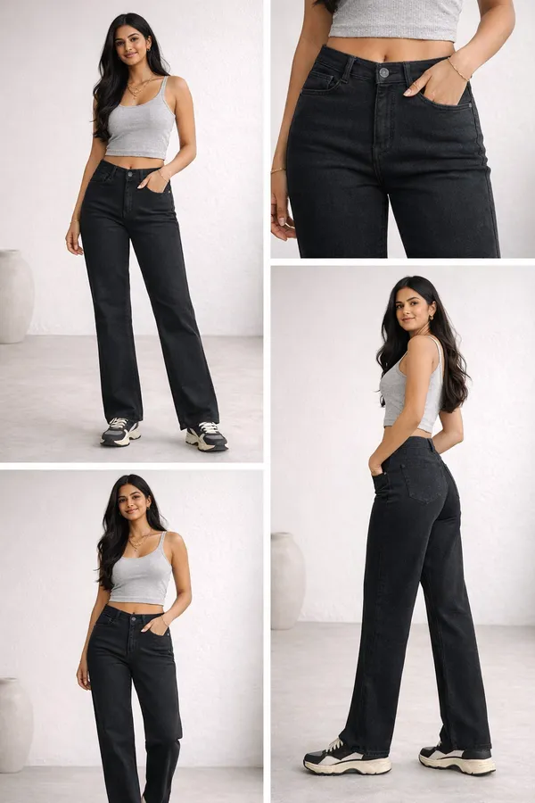 Girl's_Black_Straight-fit_Jeans