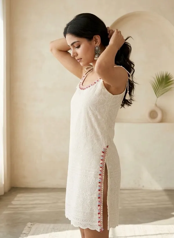 Zariya_Lace_Chikankari_Kurti