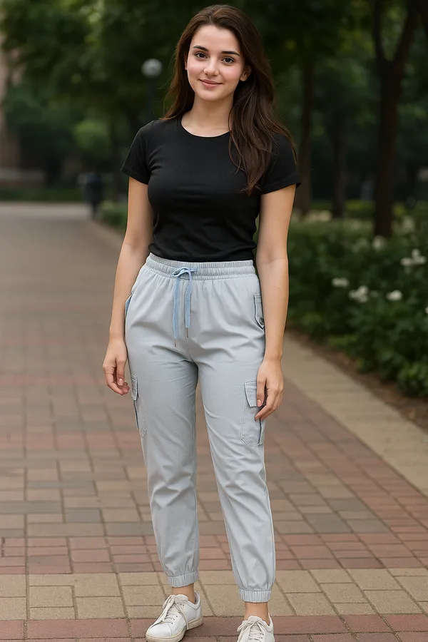 Sky_Blue_Breathable_Cotton_Jogger_Pants_For_Girls