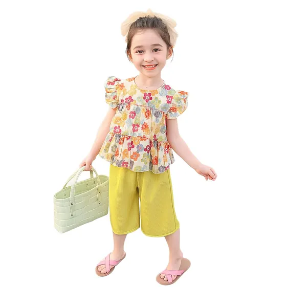 Green_Trendy_&_Comfortable_Ruffle_Top_Pant_Set_For_Girls