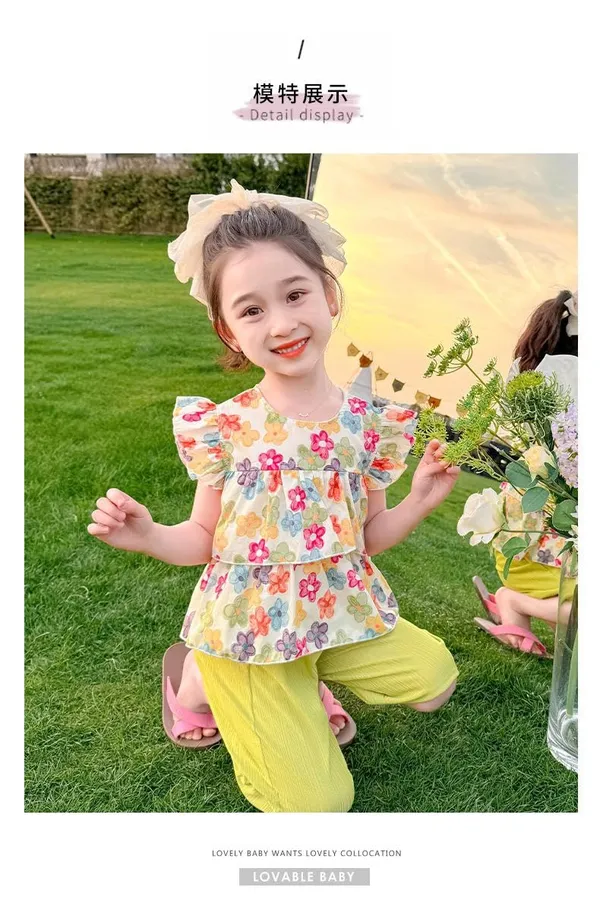 Green_Trendy_&_Comfortable_Ruffle_Top_Pant_Set_For_Girls