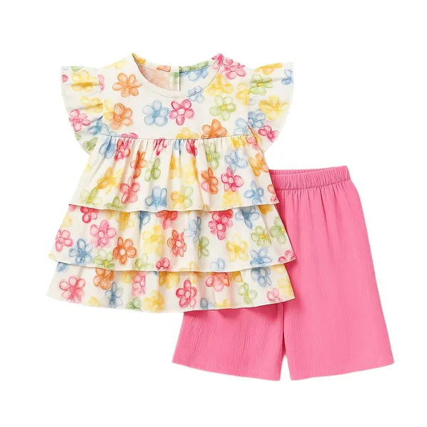 Pink_Trendy_&_Comfortable_Ruffle_Top_Pant_Set_For_Girls